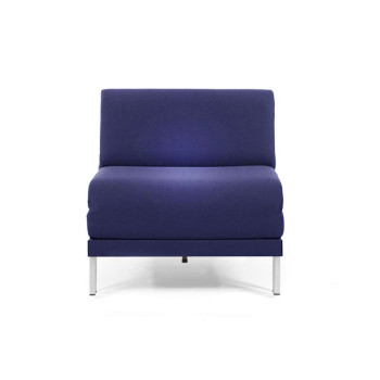 Fauteuil convertible lit Likoolis 1 Place BOSS 70 cm SMALL  sans accoudoirs tissu bleu