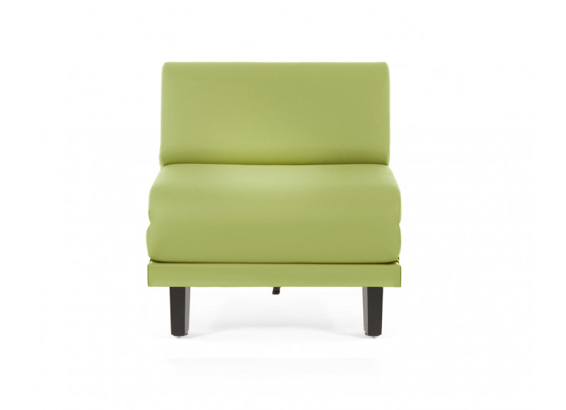 Fauteuil convertible lit Likoolis accompagnant, classé au feu M2, ROLLER 70 SMALL sans accoudoirs - menthe