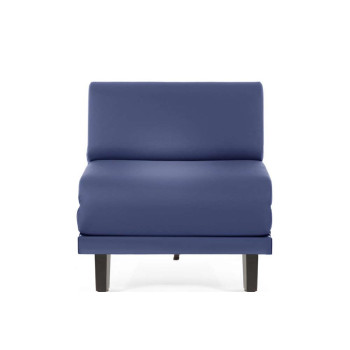 Fauteuil convertible lit Likoolis accompagnant, classé au feu M2, ROLLER 70 SMALL sans accoudoirs - bleu