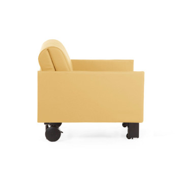  	Fauteuil convertible lit Likoolis accompagnant, classé au feu M2, ROLLER 70 SMALL sans accoudoirs - banane