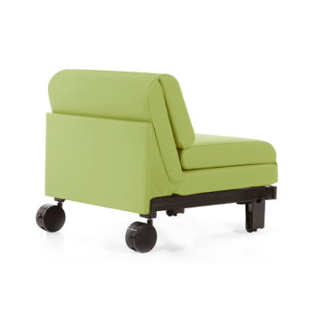 Fauteuil convertible lit Likoolis accompagnant, classé au feu M2, ROLLER 70 SMALL sans accoudoirs - menthe