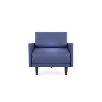 Fauteuil convertible lit Likoolis accompagnant, classé au feu M2, ROLLER 70 LARGE avec accoudoirs larges - bleu