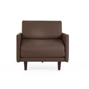 Fauteuil convertible lit 1 Place PACHA 80 cm LARGE avec accoudoirs larges - tissu taupe