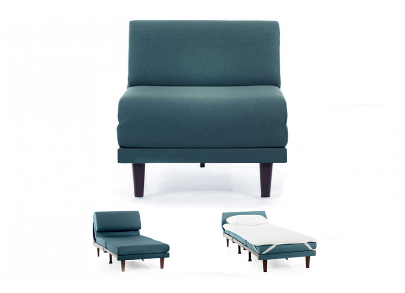 Fauteuil convertible lit Likoolis 1 Place PACHA 70 cm SMALL sans accoudoirs tissu aquamarine Fauteuil convertible lit Likoolis 1 Place PACHA 70 cm SMALL sans accoudoirs tissu aquamarine