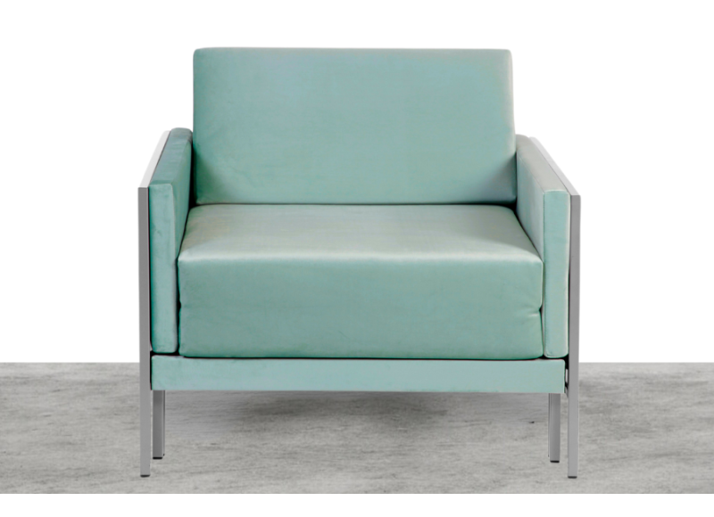 Fauteuil Lit Français Carré 80 x 80 en Tissus accoudoirs fixes