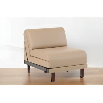 Fauteuil convertible lit Likoolis 1 Place PACHA 70 cm SMALL sans accoudoirs cuir mastic