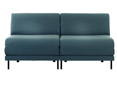 canape convertible lit 2 ou 3 places design boss duo 160 cm sans accoudoirs tissu cuir