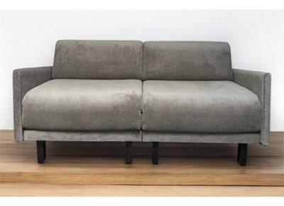 canape convertible lit 2 ou 3 places pacha duo 160 cm accoudoir large tissu cuir
