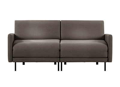 canape convertible lit 2 places design boss duo 140 cm accoudoir large tissu cuir