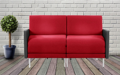 Osez le fauteuil et canapé convertible bicolore !